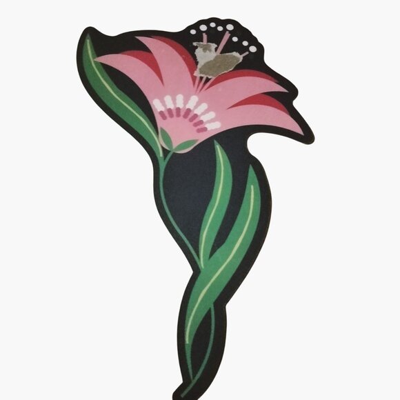 Lily Die Cut Pink Green Flower Craft Scrapbooking Floral Cardstock Decoration - Picture 3 of 3